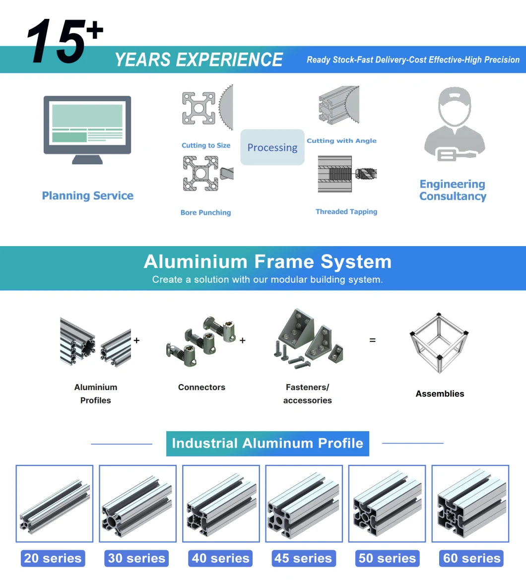 Industrial Sun Room Doors and Windows Aluminium Extrusion 30 X 30 Aluminum Profile